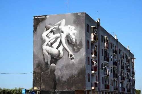 Acquaviva delle Fonti, la street art di Gomez valorizza la 167