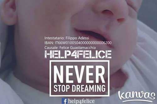 Help4Felice, catena di solidarietà per il piccolo angelo di Terlizzi