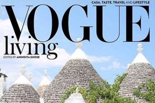 La Puglia conquista l’India: Alberobello sulla copertina di Vogue Living La Puglia conquista l’India: Alberobello sulla copertina di Vogue Living