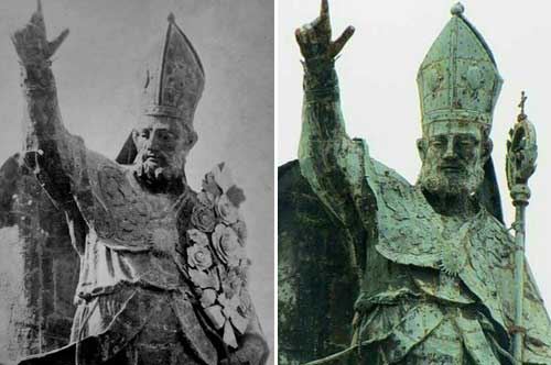 Statua di Sant’Oronzo a Lecce: che fine hanno fatto i fiori? Statua di Sant’Oronzo a Lecce: che fine hanno fatto i fiori?