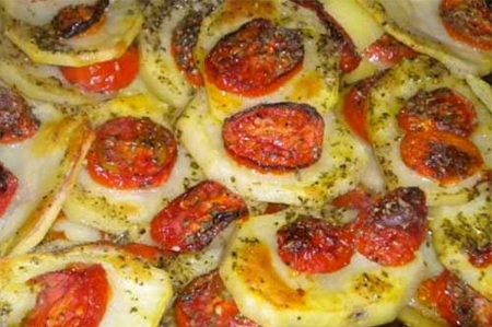 Teglia patate e pomodori
