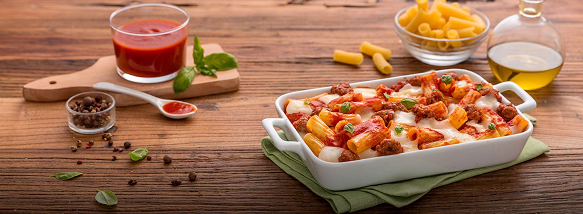 Ricetta: Rigatoni al forno con polpettine di carne