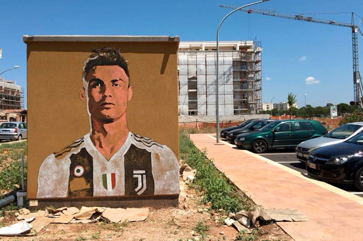 Cristiano Ronaldo, il primo murale del portoghese in Italia è a Grottaglie Cristiano Ronaldo, il primo murale del portoghese in Italia è a Grottaglie