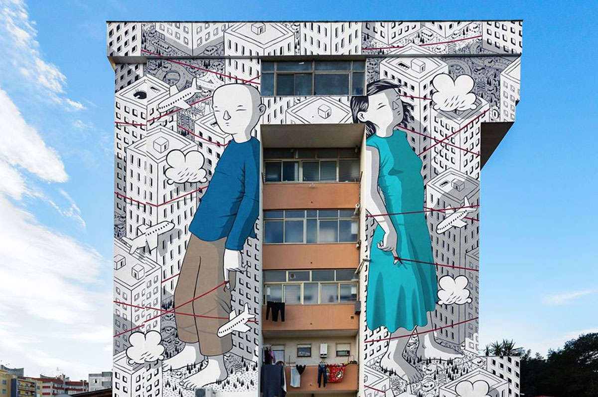 Murales a Lecce e Foggia su legami umani e senzatetto Murales a Lecce e Foggia su legami umani e senzatetto