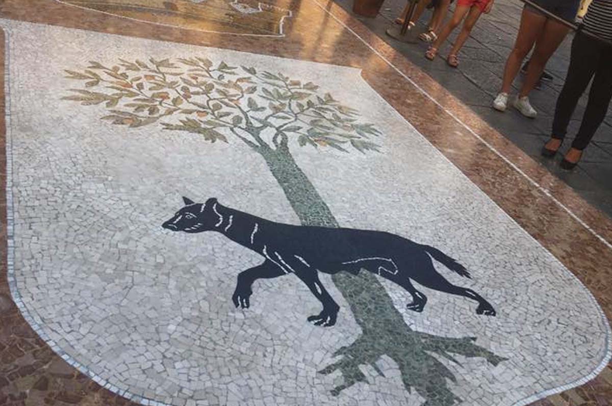 Mosaico della Lupa di Lecce, perla di piazza Sant’Oronzo
