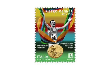 Francobollo di Pietro Mennea
