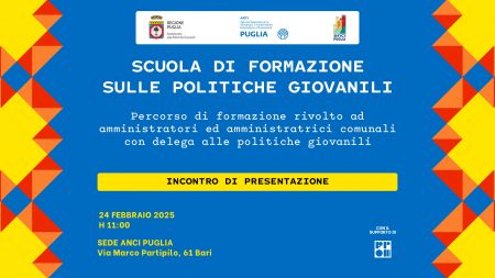 Presentata oggi a Bari la Scuola di formazione sulle Politiche Giovanili